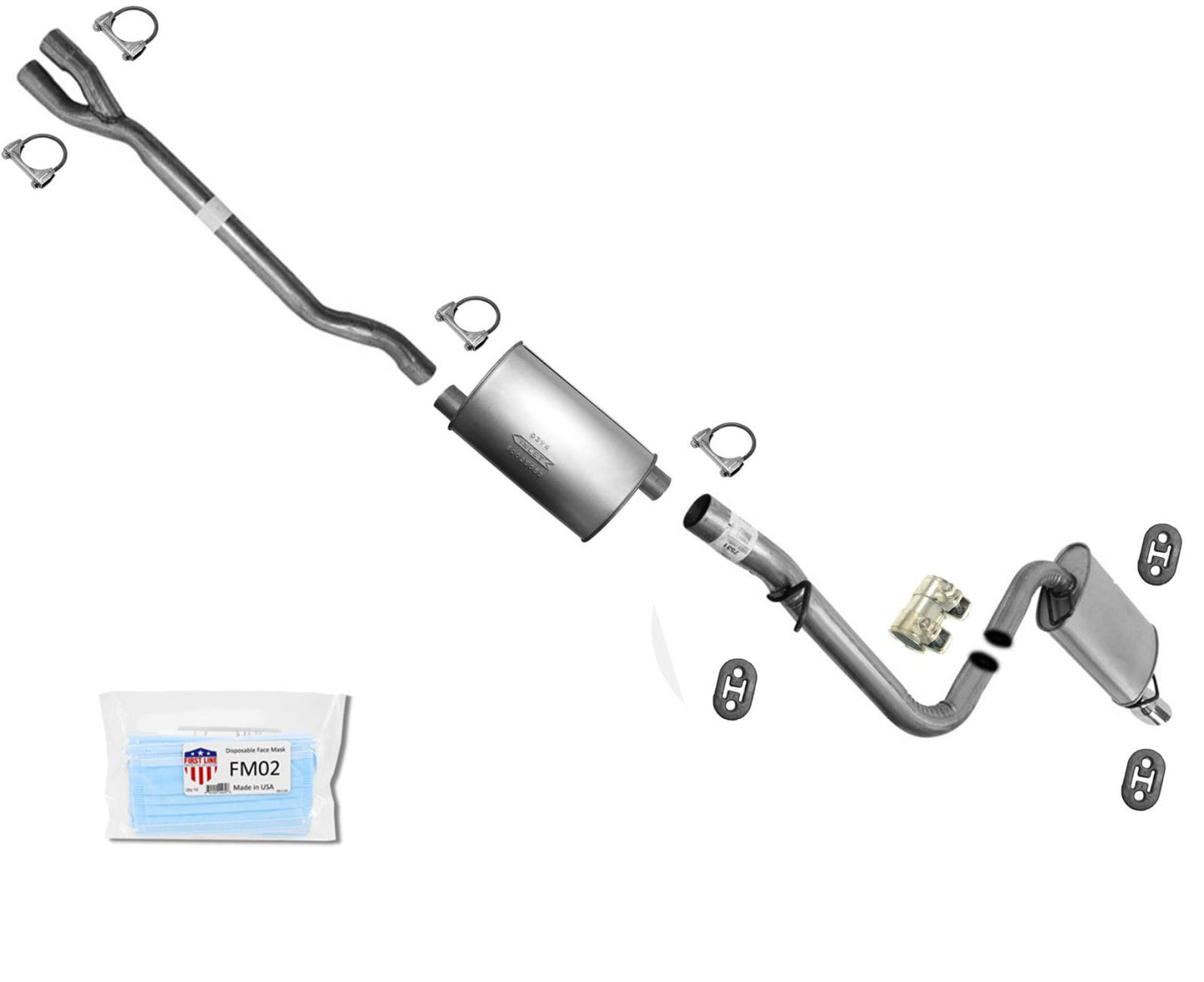 Fits 2005-2010 Chrysler 300 2.7L 3.5L V6 Muffler Exhaust Pipe System Made USA