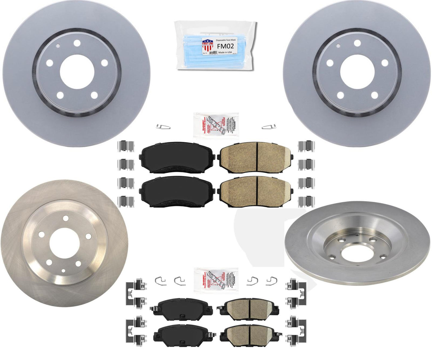297MM Front Coated Disc Brake Rotors for 2019-2022 Mazda CX5 Natural Aspirated
