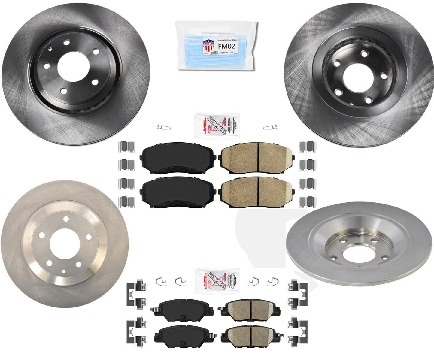 320MM Front & Rear Coated Brake Rotors for 2019-2021 Mazda CX5 CX-5 2.5L Turbo