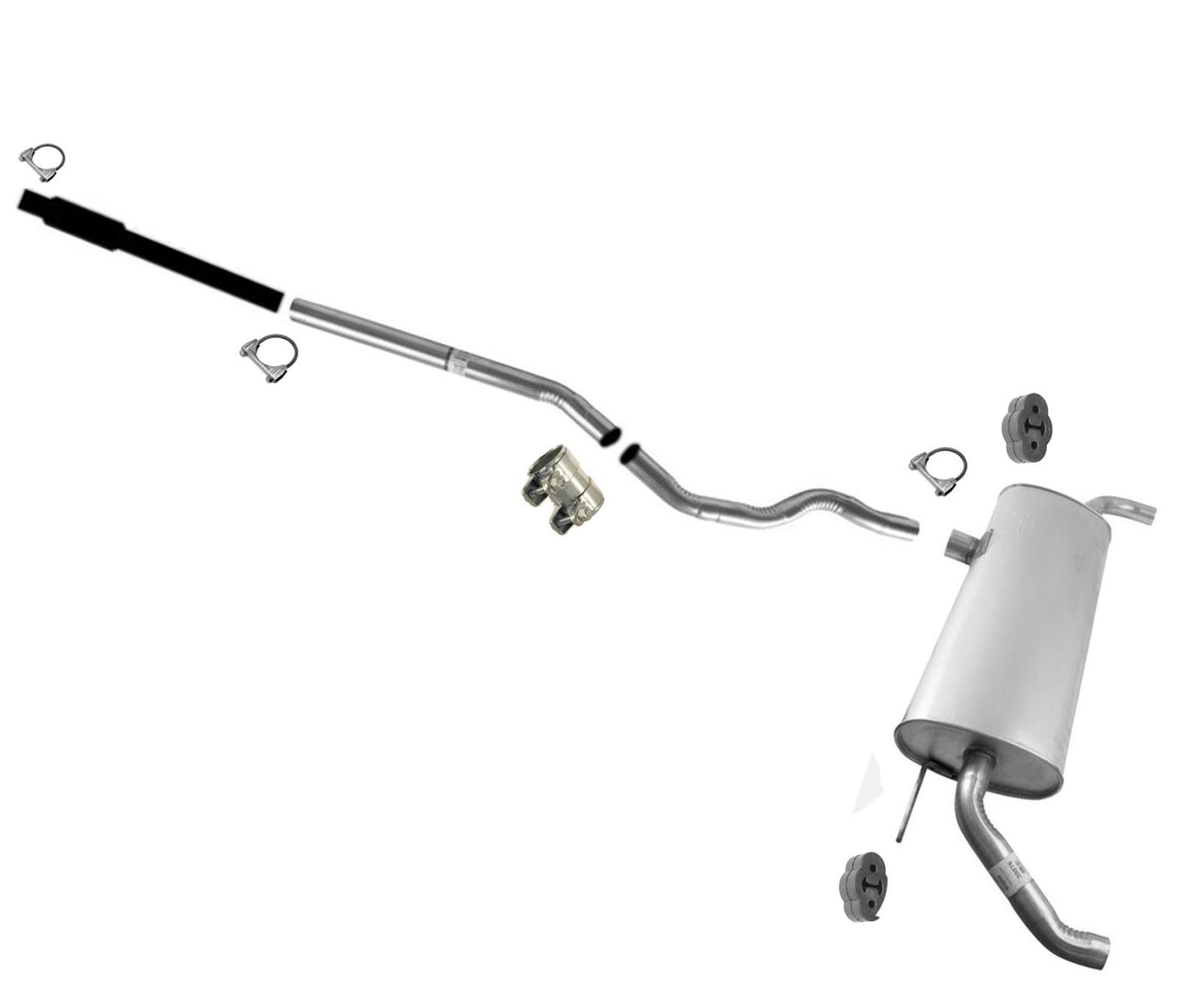Silenciador de tubos de sistema de escape para Ford Fusion 17-20 con tracción total 2.0L Turbo