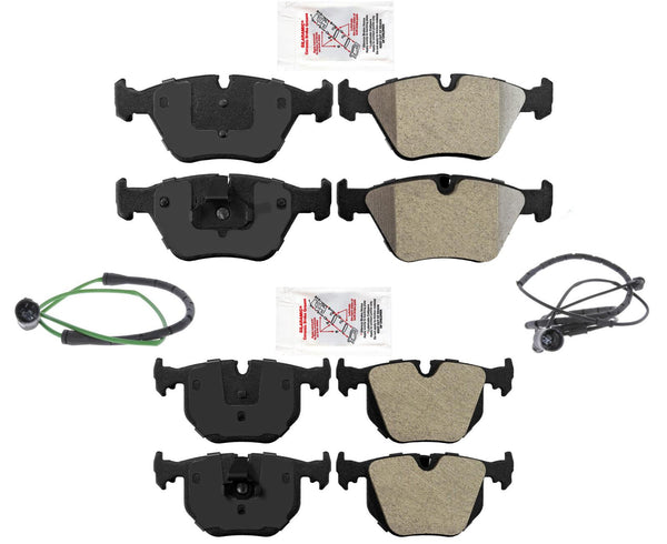 Fits 2001-2005 330Ci 330i 330Xi Front & Rear Brake Pads & Wear Sensor