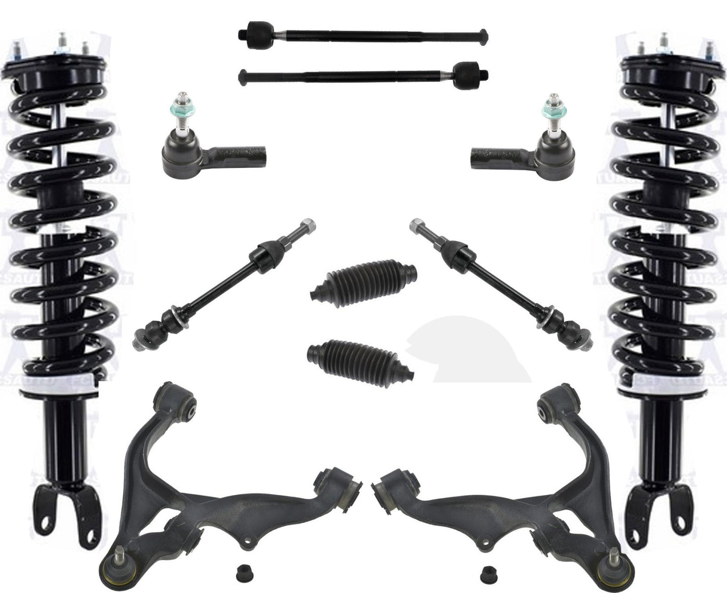F Vari Rate Conjunto de puntal de resorte helicoidal se adapta a 14-18 Ram 1500 Diesel 4 ruedas Dv