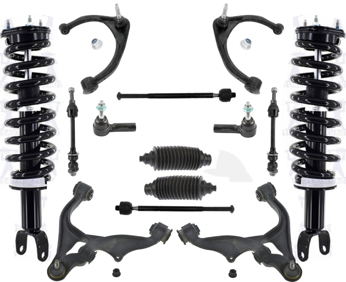 F Vari Rate Conjunto de puntal de resorte helicoidal se adapta a 14-18 Ram 1500 Diesel 4 ruedas Dv
