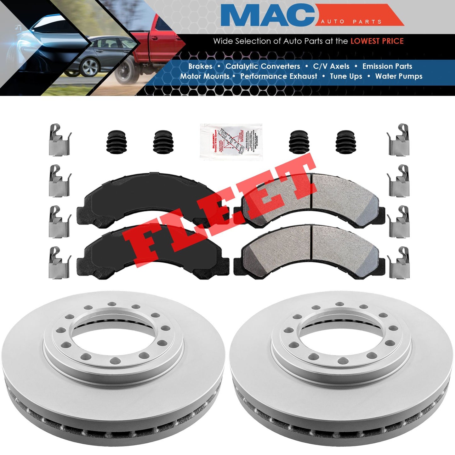 Almohadillas y rotores de flota delantera para Isuzu NPR NPR HD NQR w3500 Titlmaster 3500 4500hd