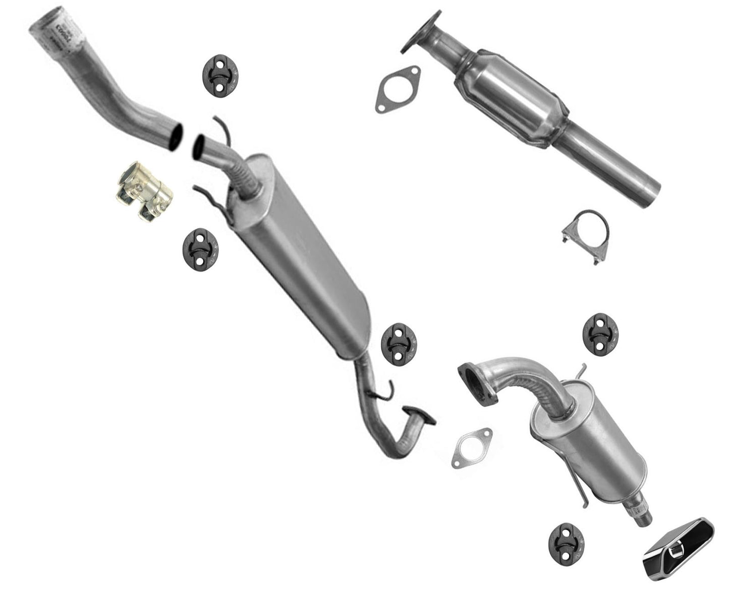 Resonador de silenciador convertidor catalítico compatible con Hyundai Santa Fe Sport 2.4 13-16