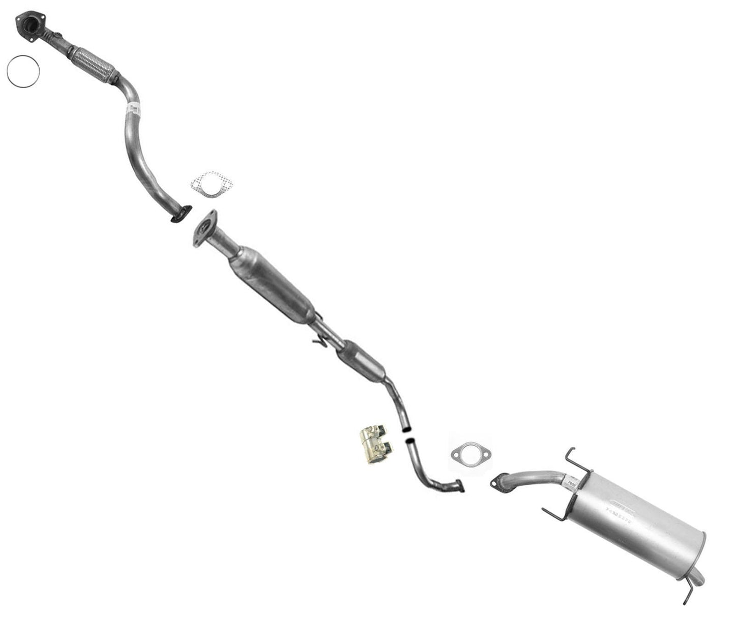Flex Pipe Resonator Muffler Exhaust System Fits 2004-2008 Aveo 5 Hatch Automatic