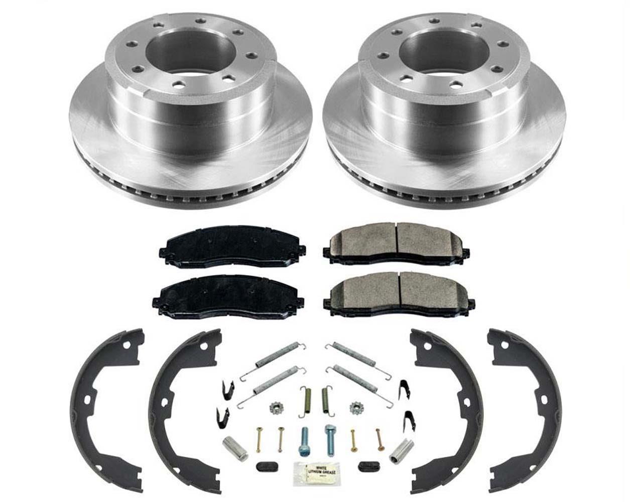 Rear Brake Disc Rotors Pads Set 2013-2021 for Ford F250 Super Duty 5pc Kit