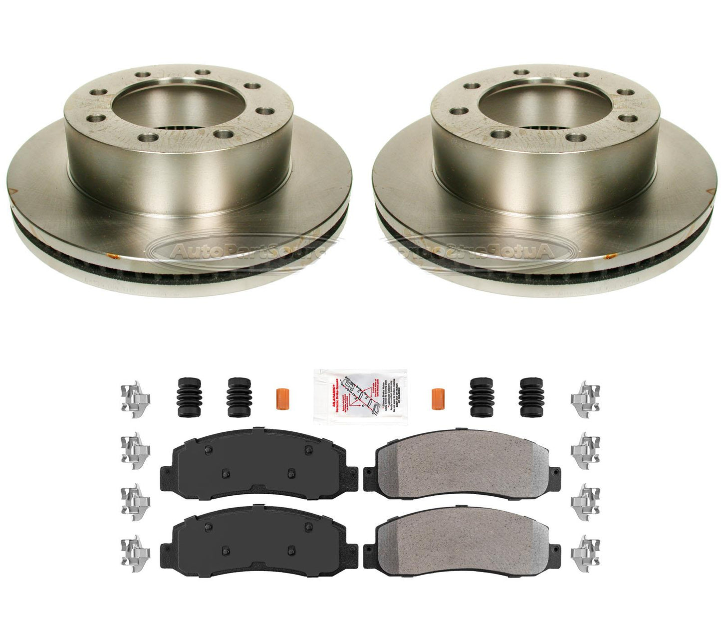 Almohadillas de flota delantera y rotores equilibrados para camioneta Ford F450 4x4 Crew Cab 2011-2012