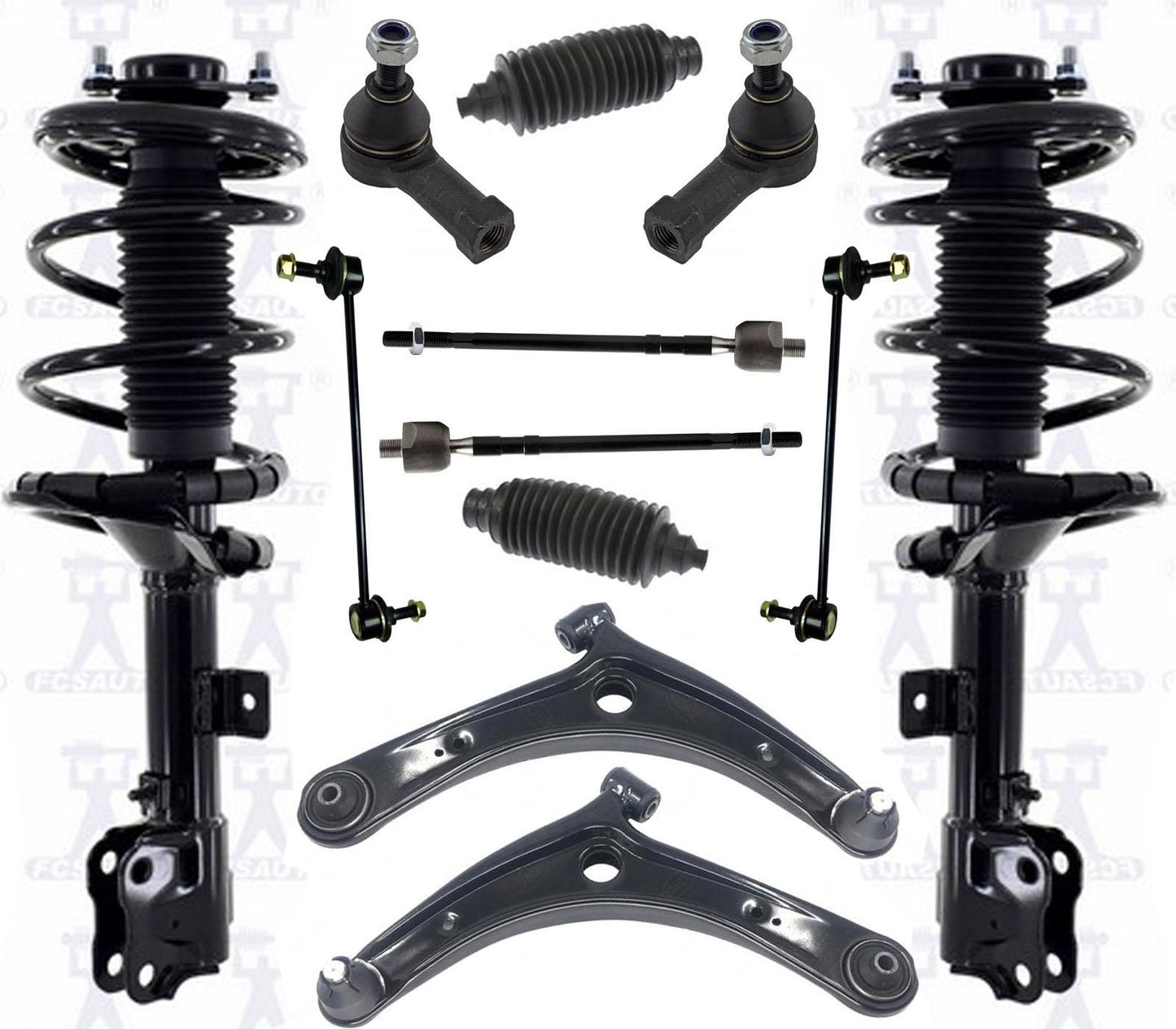 Control Arms Coil Spring Strut Assembly Fits 08-13 Outlander W/O 3rd Row Seat