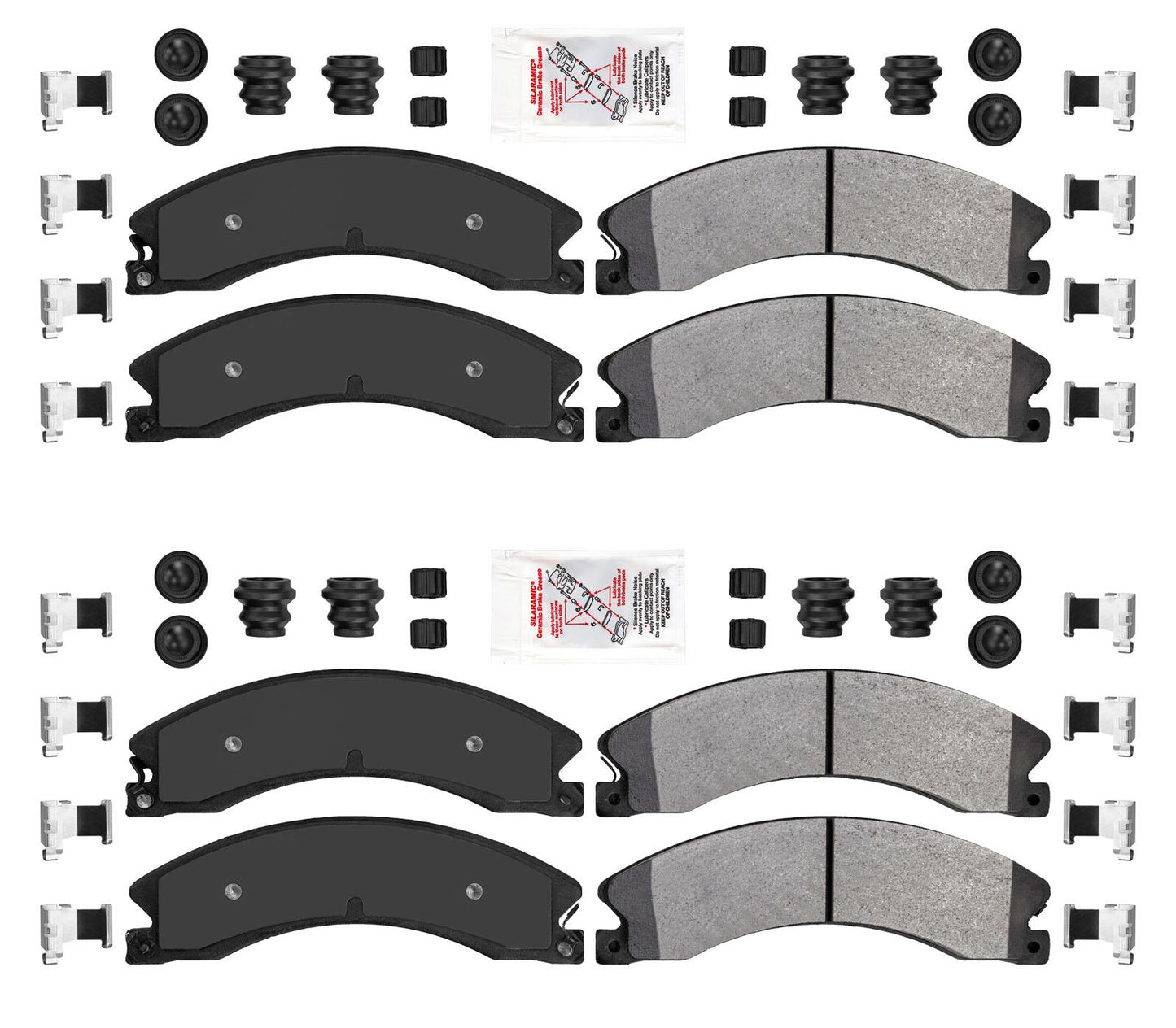Hardware de almohadillas semimetálicas para rueda trasera simple GMC Sierra 2500 2011-2016