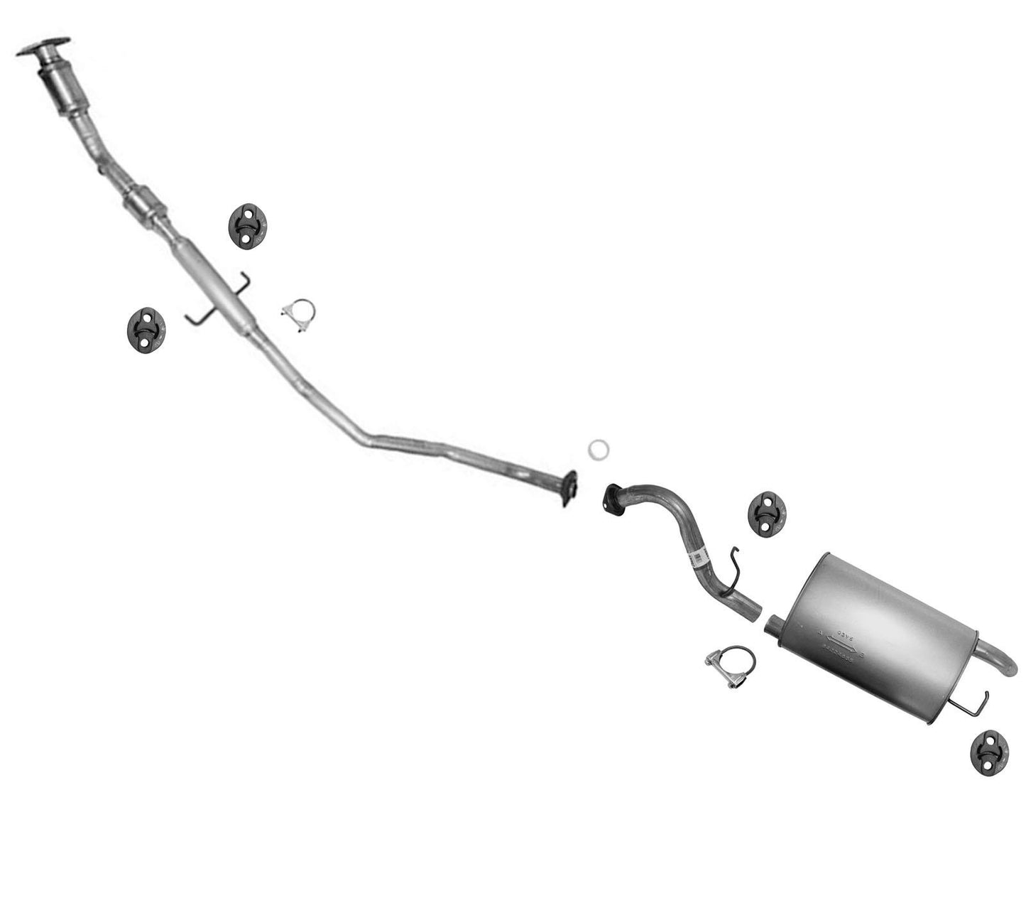 Catalytic Converter Resonator Muffler Assembly For 2009-2013 Toyota Corolla 1.8L
