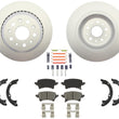 For Jeep Gladiator 2020-2022 Rear Coated Rotors Brake Pads Hardware Parking