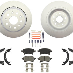 For Jeep Gladiator 2020-2022 Rear Coated Rotors Brake Pads Hardware Parking