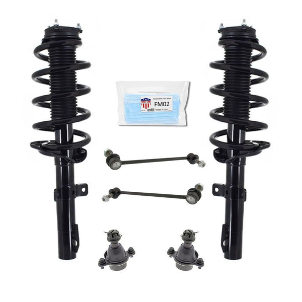 Coil Spring Struts Sway Bar Links Ball Joint for 2015-2020 Ford Transit 150 6pc