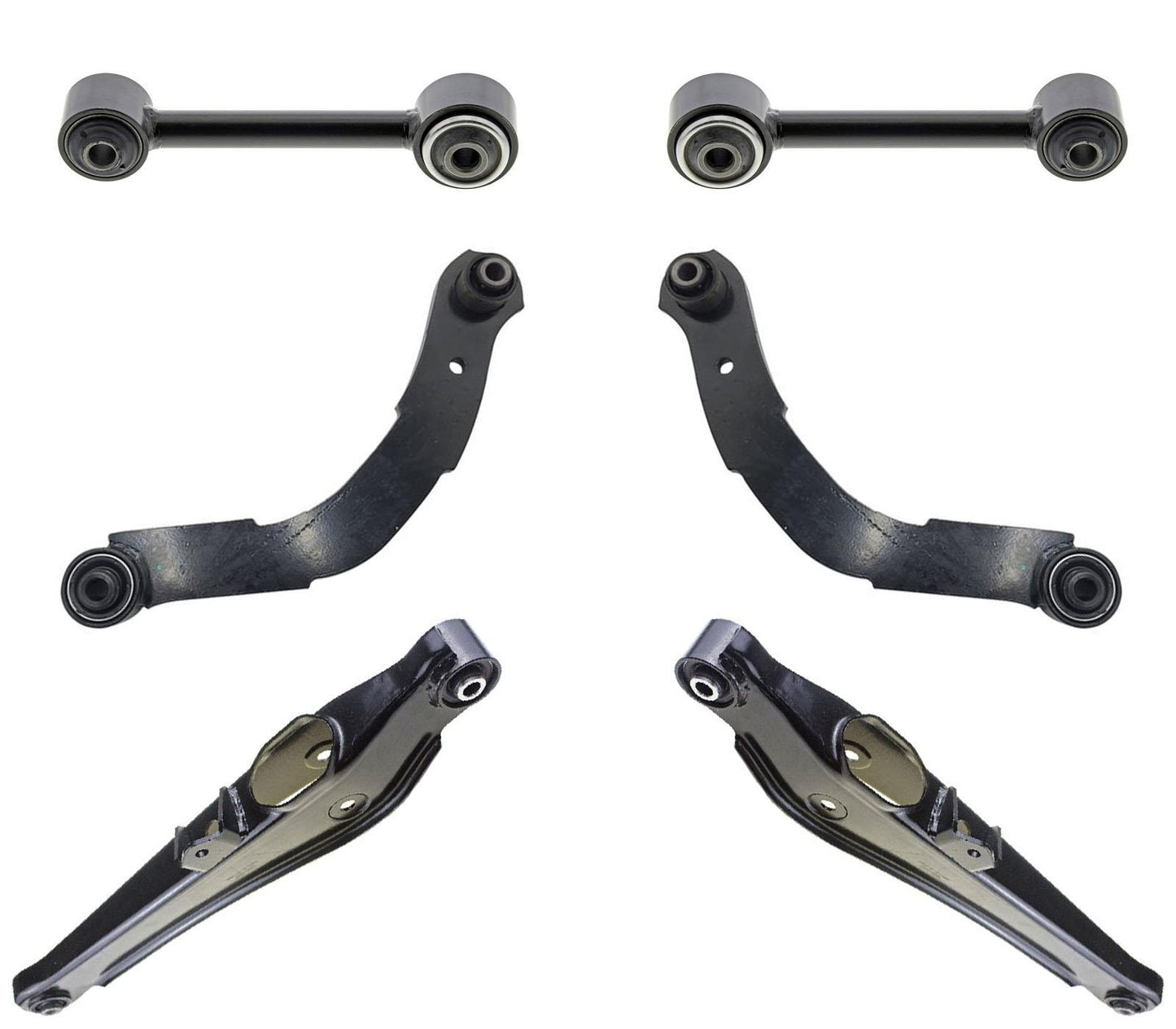 6 brazos de control traseros superiores y bajos para Jeep Compass Patriot 07-12 calibre 07-17