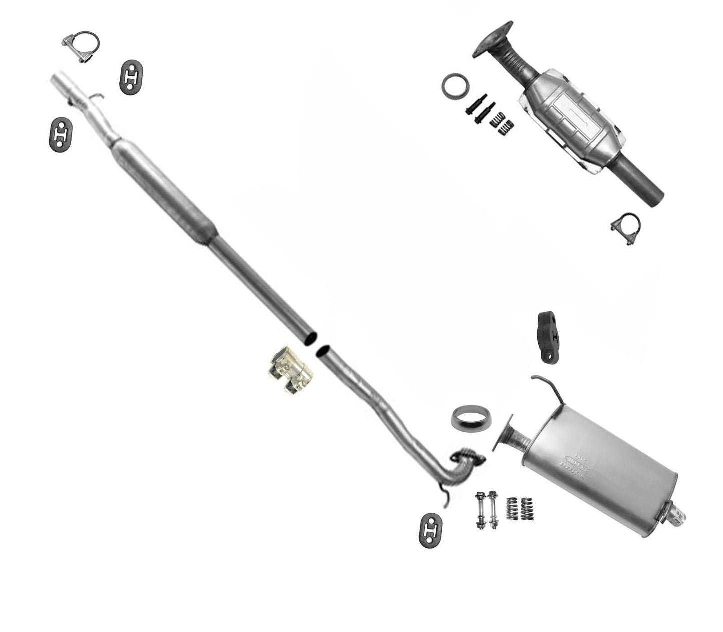Muffler Exhaust Pipe Converter for 04-2011 Front Wheel Drive Mitsubishi Endeavor