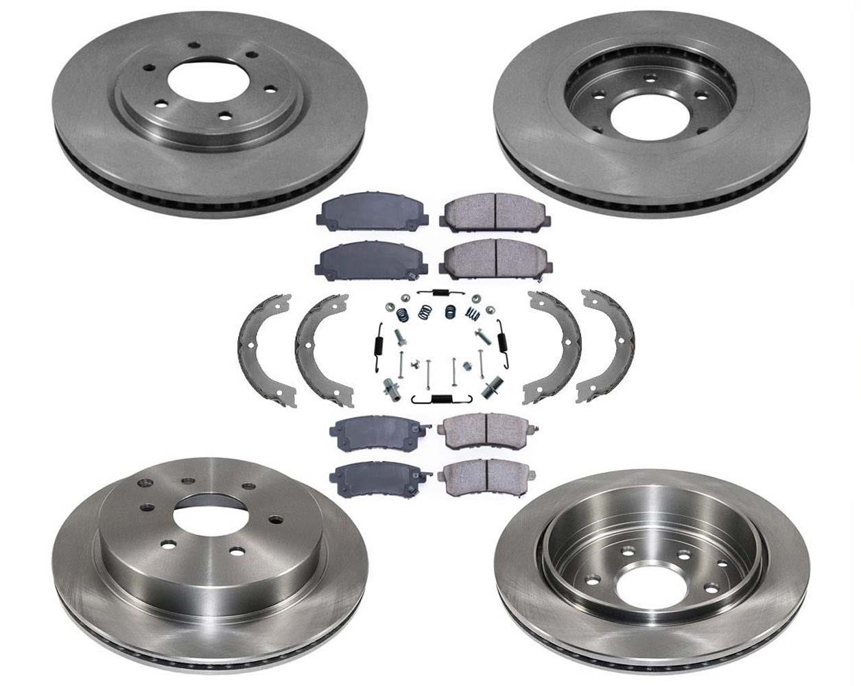 FRONT & REAR Brake Disc Rotors Ceramic Pads 2014-2024 for Infiniti QX80 8Pc