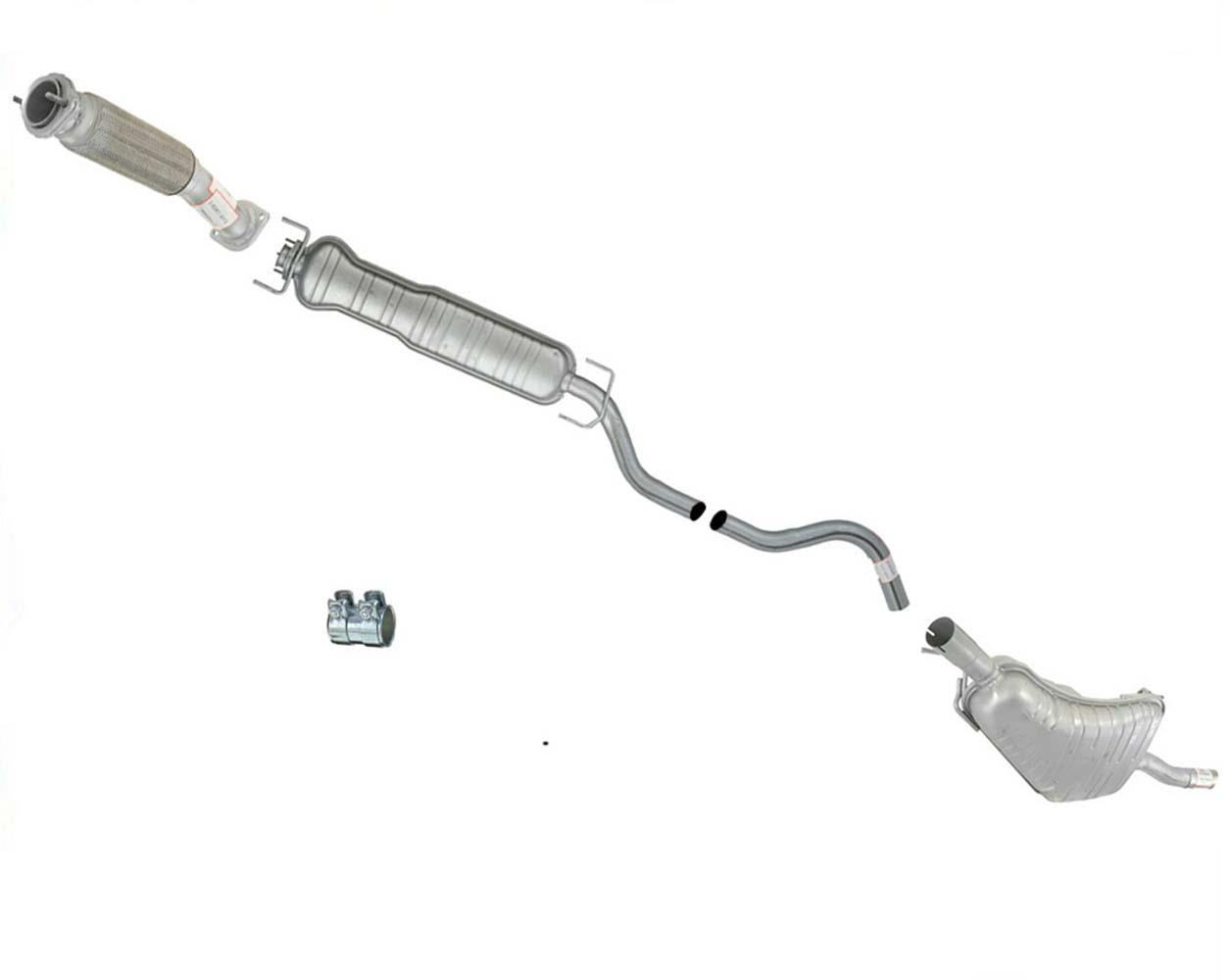 Fits For 1999-2009 Saab 9-5 9 5 2.3L Turbo Flex Pipe Muffler Exhaust System 3Pc