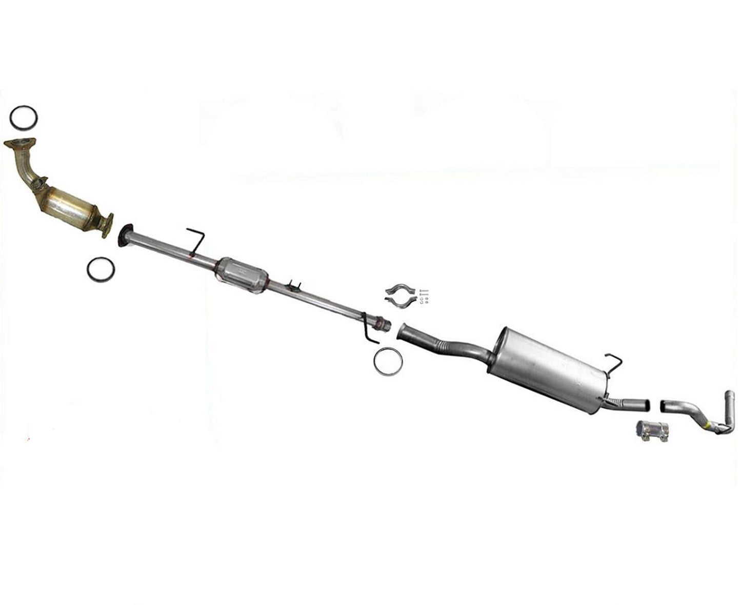 Front & Rear Catalytic Converter Muffler Tail Pipe For 00-04 Toyota Tundra 3.4L