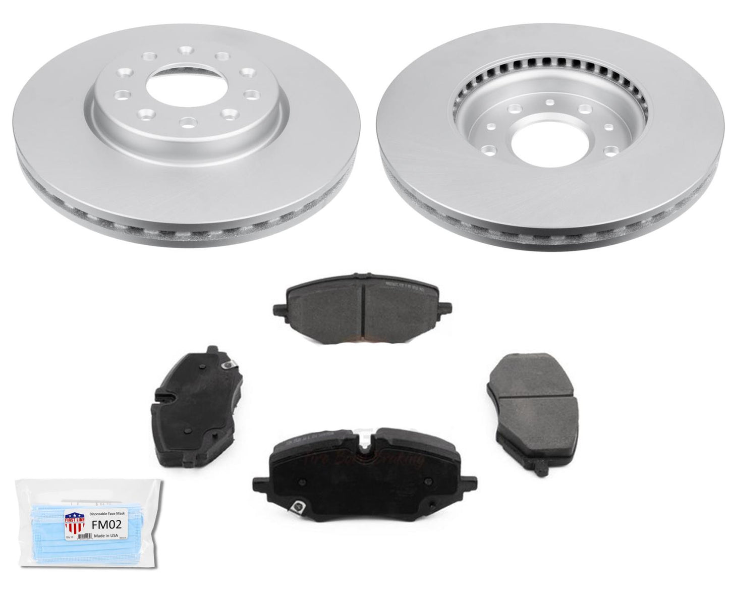 Front Brake Coated Disc Brake Rotors Ceramic Pads for 2020-2021 Buick Encore GX