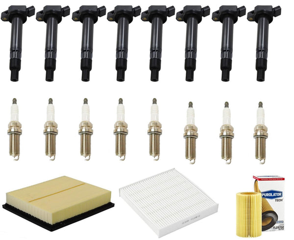 Direct Ignition Coils Platinum Spark Plugs Tune Up for 2015-2020 Toyota Sequoia