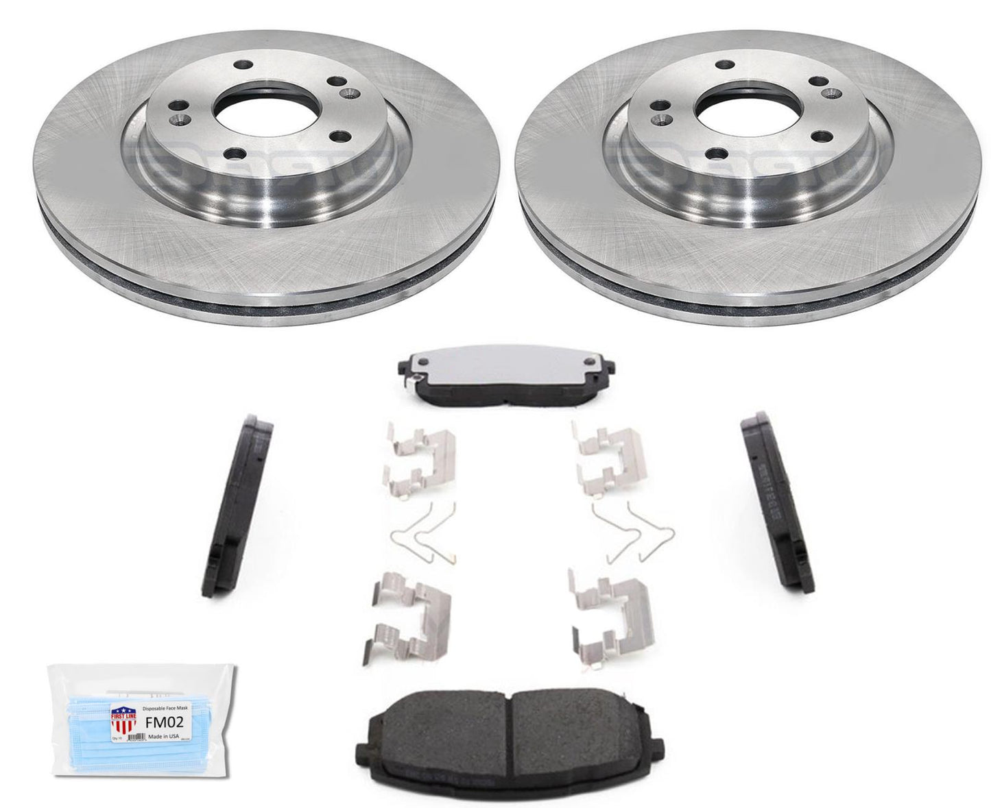 Rotores de freno de disco delantero Pastillas AmeriBrake para Hyundai Elantra 2021-2022 1.6L