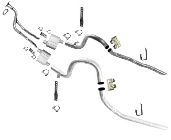 For Chevrolet 1984-1988 Monte Carlo SS Xlerator Performance Muffler Dual Exhaust