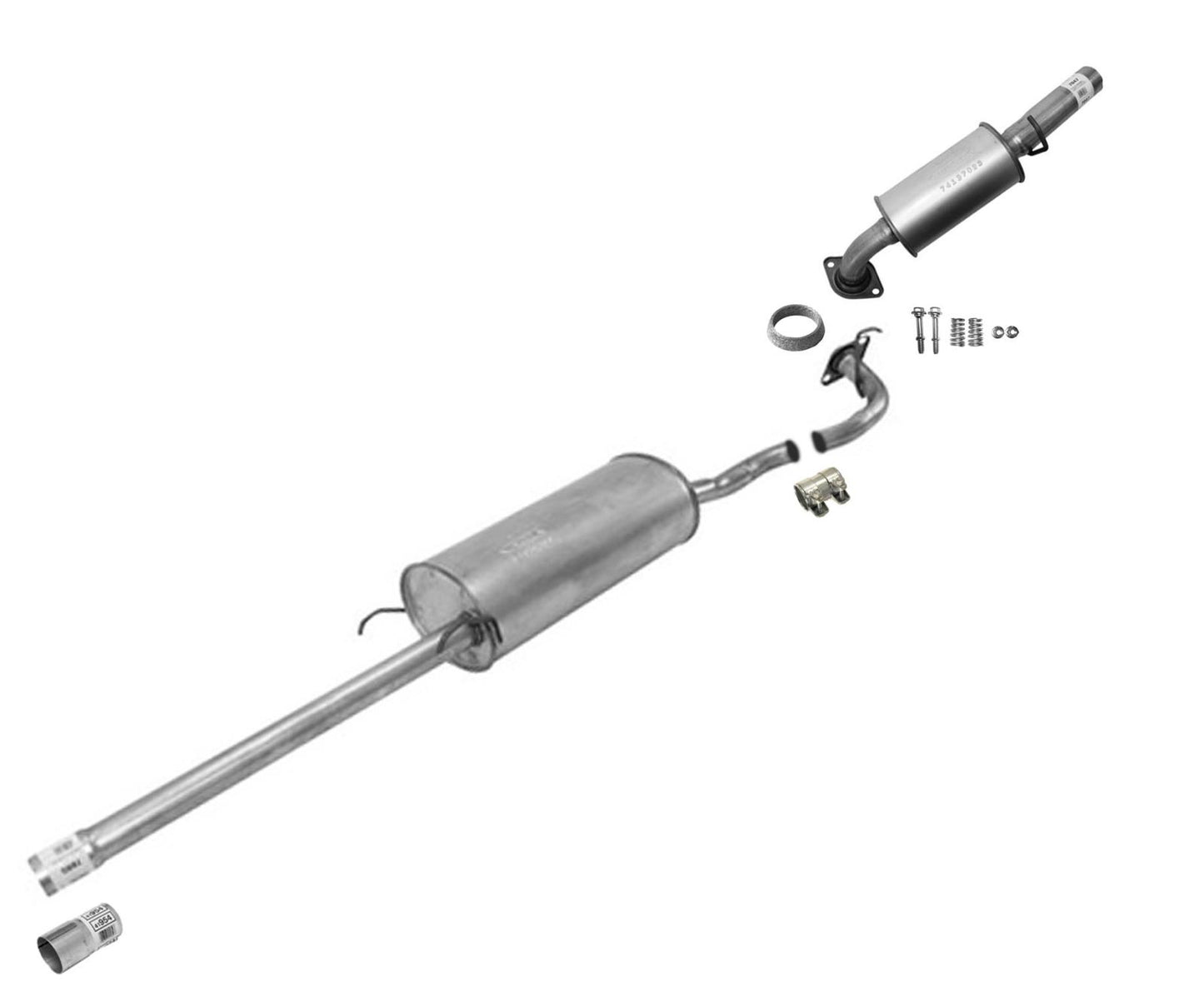 Exhaust System Pipe Muffler Resonator for Toyota Highlander Hybrid 2006 2007