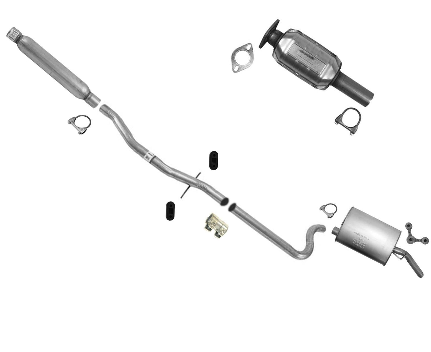 Resonador del silenciador del tubo de escape del convertidor catalítico para Buick Lucerne 09-11 3.9L