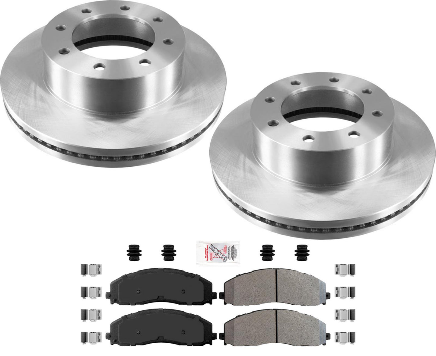 Juego de pastillas y rotores de disco de freno delantero para Ford F250 Super Duty 4 ruedas motrices 13-21