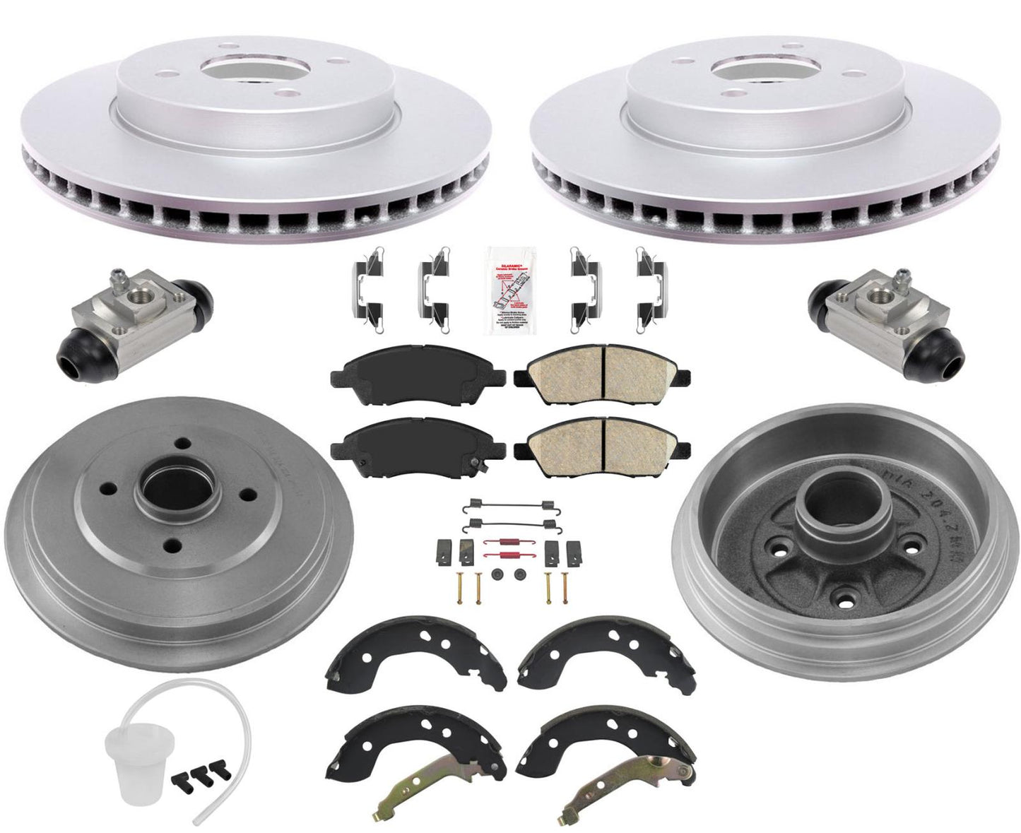 Brake Rotors Pads Drums Shoes Springs For Nissan Versa 2012-2019 Note 2014-2019