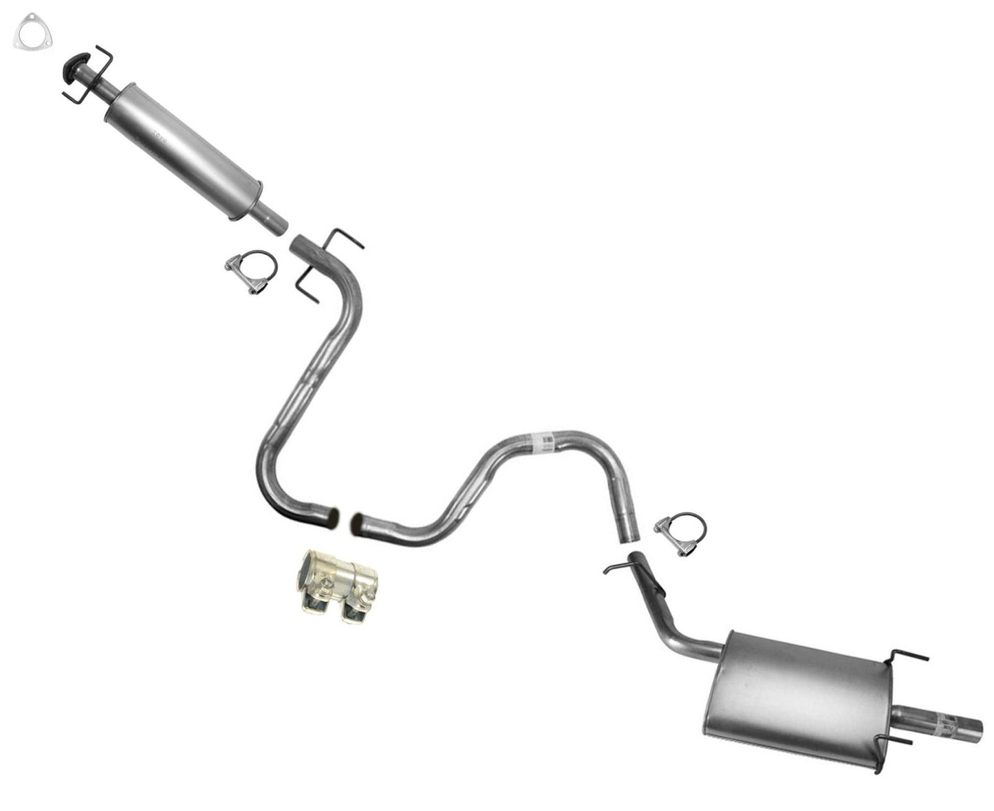 Exhaust System Resonator Pipe Muffler for 2001-2004 Saturn L100 2.2L Made in USA