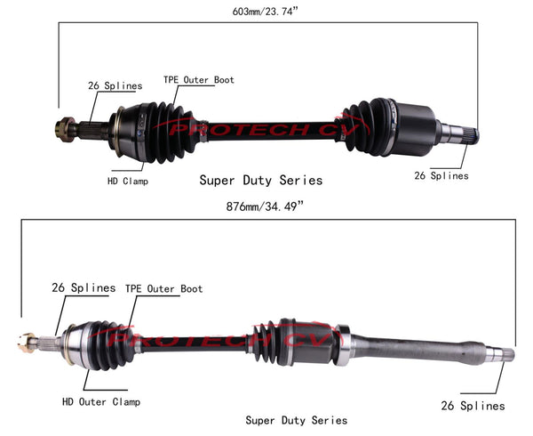 Front Cv Shaft Axles for Mini Cooper 1.6L Base Automatic Transmission 2007-2012