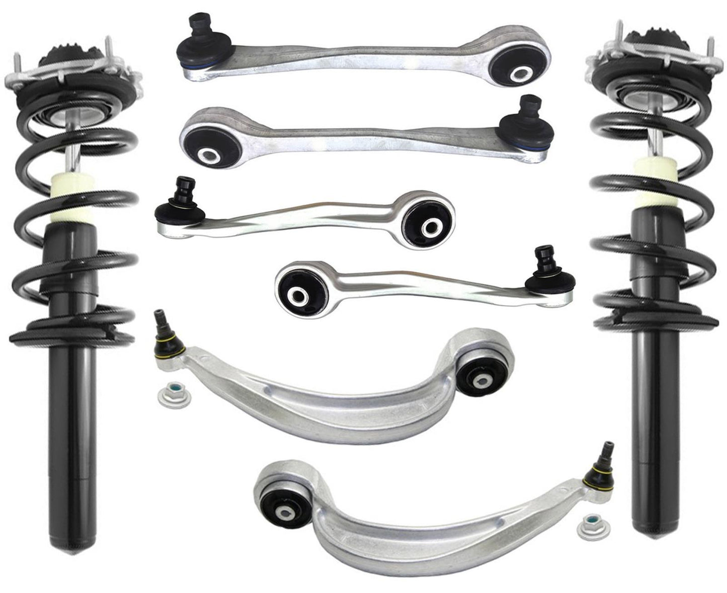 Front Control Arms Left & Right Complete Spring Struts for Audi A6 2012-2018