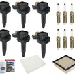 Bobinas de encendido directo Bujías de platino para Ford F150 15-16 con turbo de 3.5L