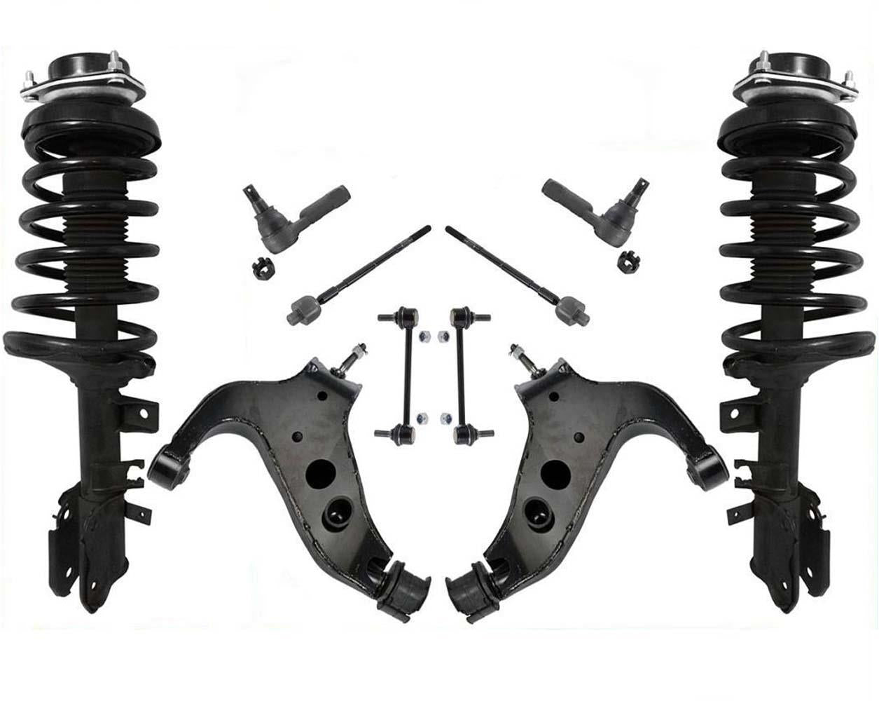 Front Struts Assembly Control Arms W/ BJ 10pc Kit For Pathfinder 96-98 QX4 97-98
