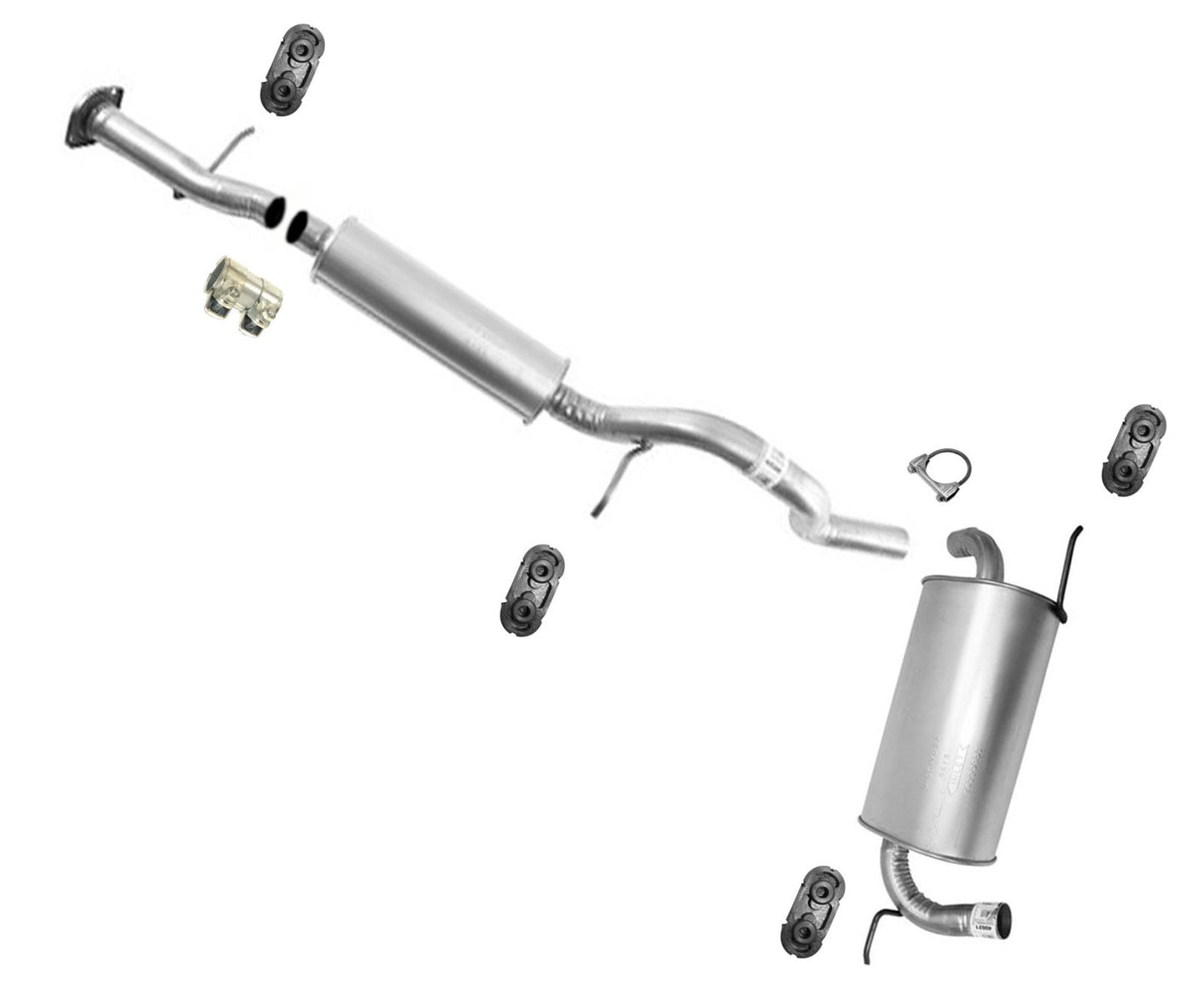 for 2006 2008 2009 2010 Hummer H3 Resonator Pipe Rear Muffler Exhaust System
