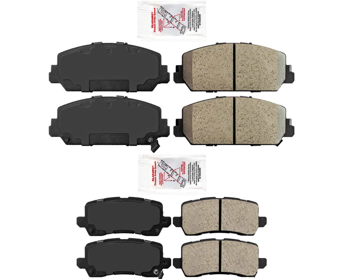 Pastillas de freno de cerámica delanteras y traseras para Acura RLX 2014-2020
