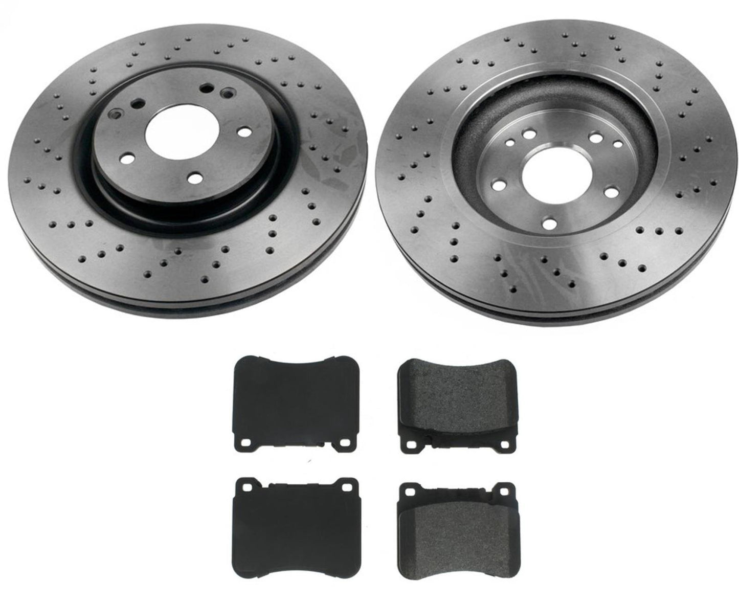 05-07 Mercedes C230 Paquete deportivo 330MM Pastillas de rotores de freno delanteros con pinza de 4 pistones