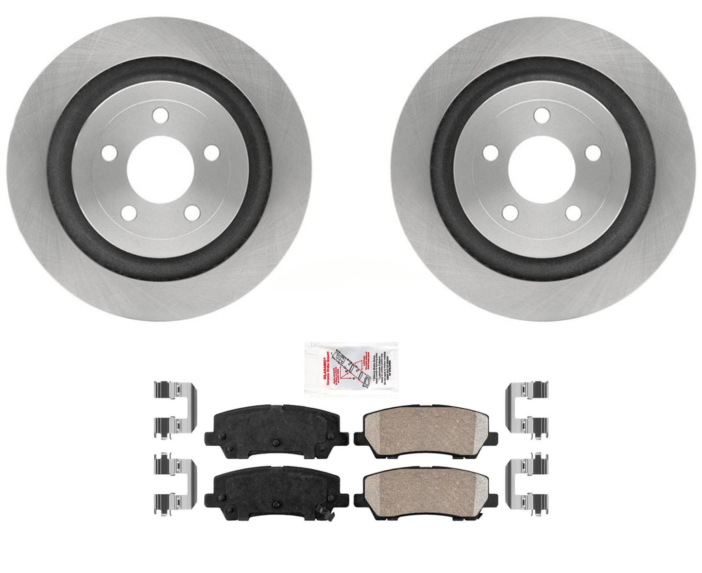 Con rotores de freno de disco TRASERO con revestimiento sólido de 320 mm, pastillas Cer para Ford Mustang 15-20