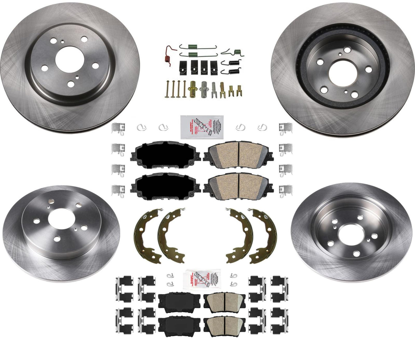 Rotores de freno de disco Pastillas de freno de cerámica para Toyota Camry XLE XSE Hybrid 2018-2022