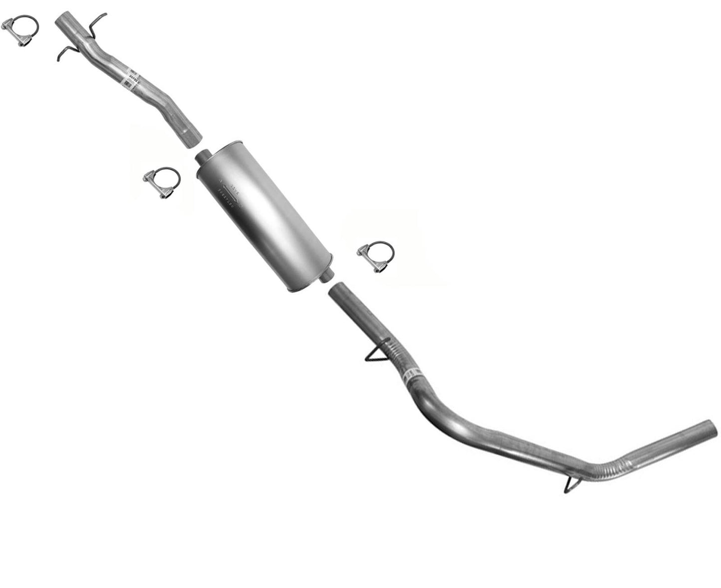 Sistema de escape para Dakota 00-03 4 puertas 4.7L 5.9L 131 Base de rueda 4 ruedas motrices