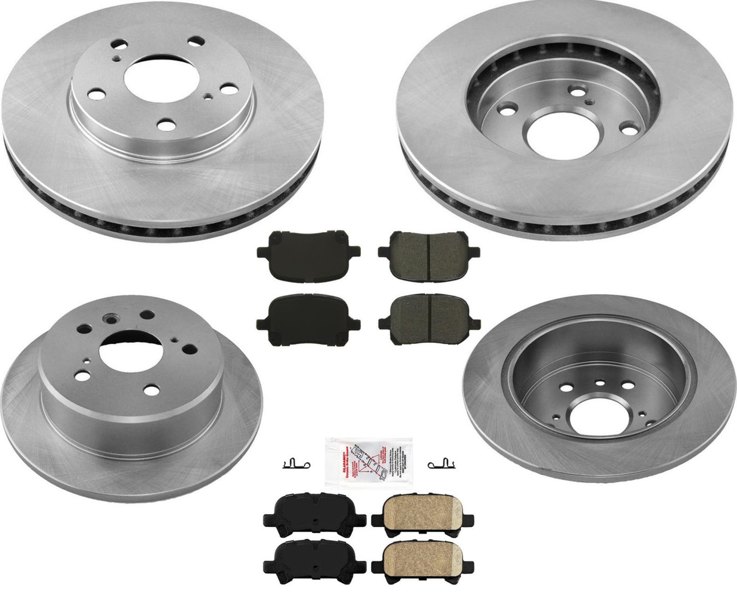 Se adapta a rotores y pastillas de freno de disco Toyota Solara 1999-2001 DELANTERO + TRASERO