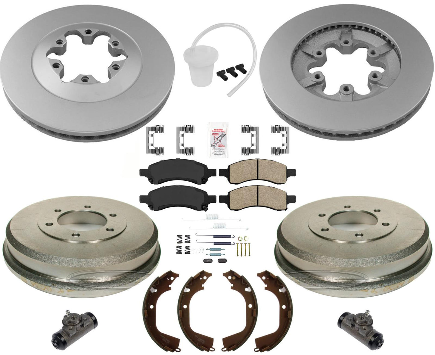 Disc Brake Rotors Ceramic Pads Drums Shoes For Chevrolet Colorado 2009-2012