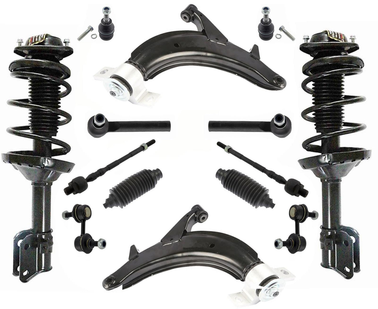 Bujes de brazos de control inferiores delanteros, juntas esféricas para Subaru Forester 2003-2005, 14 piezas