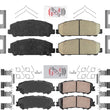 AmeriBRAKES OE Style F&R Ceramic Disc Brake Pads For 2017-2021 Nissan Titan