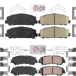 AmeriBRAKES OE Style F&R Ceramic Disc Brake Pads For 2017-2021 Nissan Titan