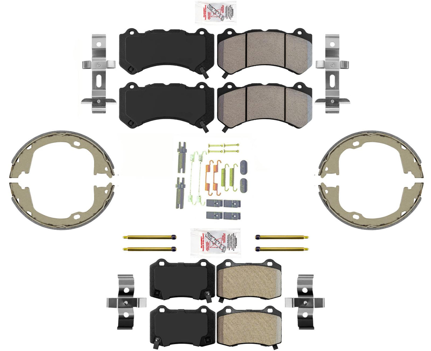 Se adapta a rotores de freno de disco y pastillas de freno de 380 mm más grandes de Jeep GRAND CHEROKEE SRT, 4 piezas