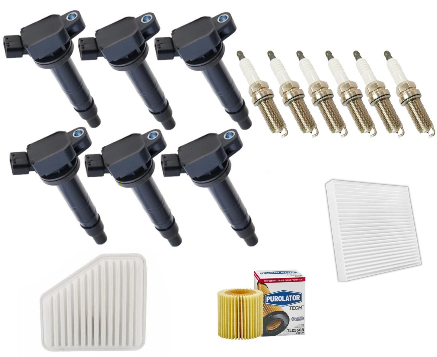Kit de afinación de bobina de encendido y bujías de platino para Toyota Rav4 3.5L 2006-2012