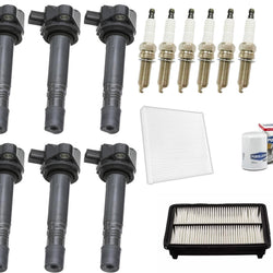 Ignition Coil & Platinum Spark Plugs Tune Up Kit For 2013-2015 Crosstour 3.5L